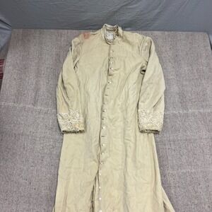 Vintage Victoria Era Long Coat Women's 1800s White Antique‎
